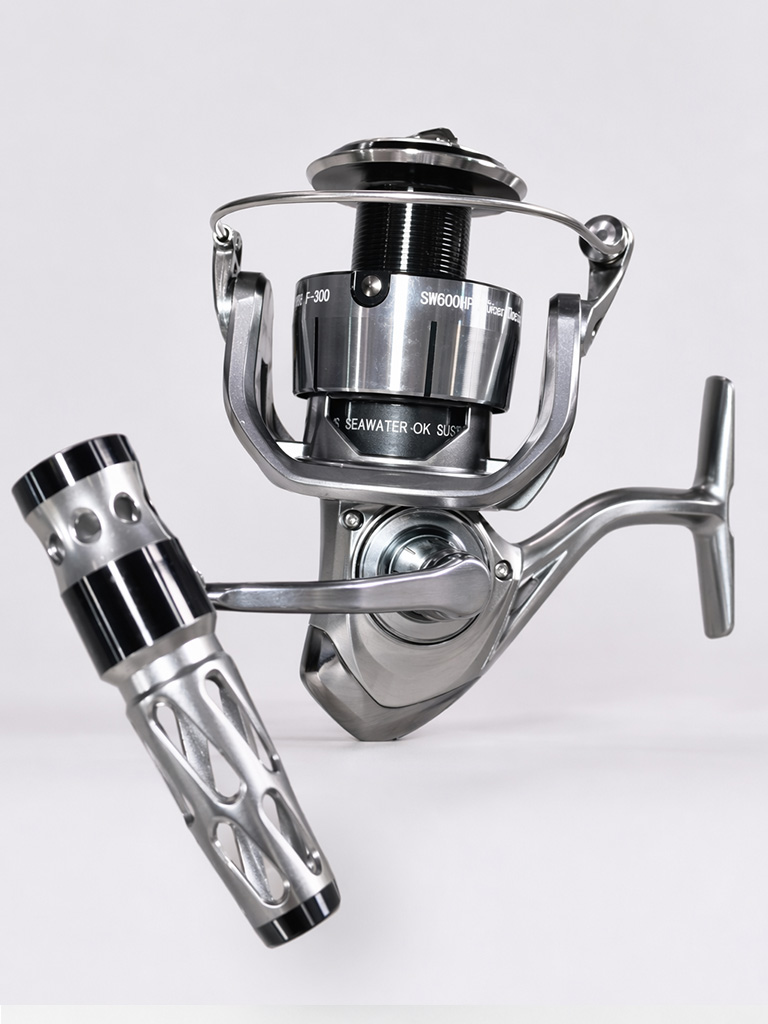 Armor SW-600 HP titanium silver saltwater jigging reel with CNC cylindrical power handle factory direct