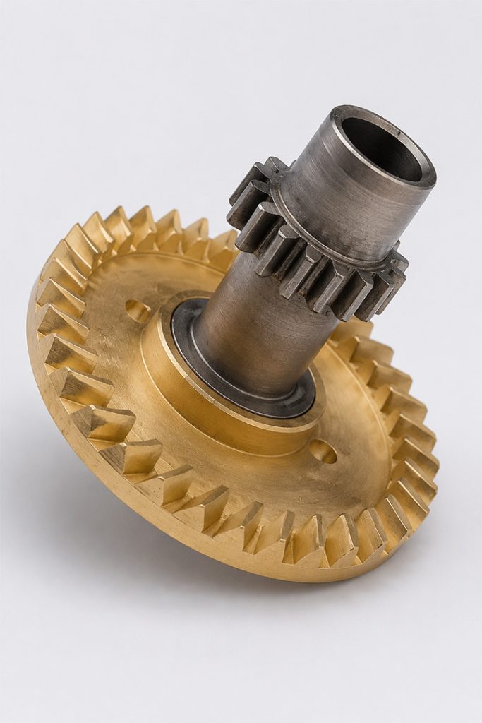 High precision CNC machined solid brass main gear and pinion gear for saltwater fishing reels